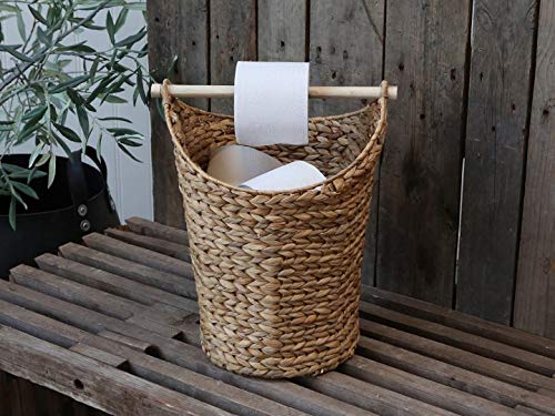 Chic Antique Portarrollos de papel higiénico, cesta de mimbre
