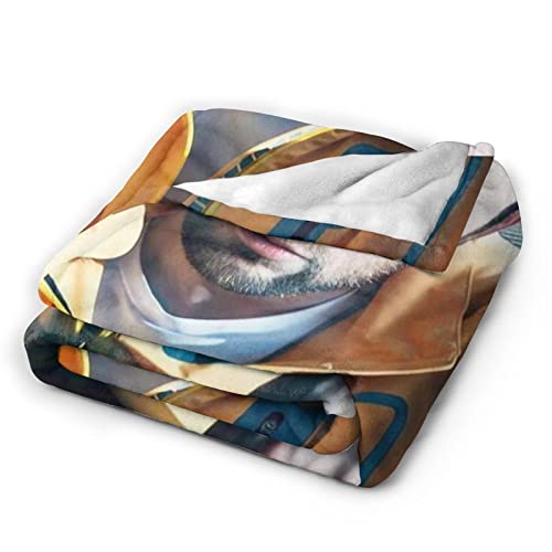Chris Actor Evans - Manta de franela de forro polar suave para sofá, sala de estar, 80 x 60 pulgadas