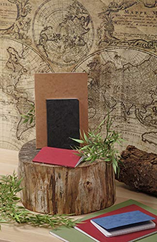 Clairefontaine 795402C Collection Age Bag Un Carnet Cousu Dos Toilé Rouge - A5 14,8x21 cm - 192 Pages Unies Blanches - Papier 90 g - Couverture Carte Lustrée Grain Cuir