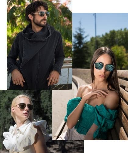 CLANDESTINE B-Pilot 18 Gold Dark Green - Gafas de sol Nylon HD Hombre & Mujer
