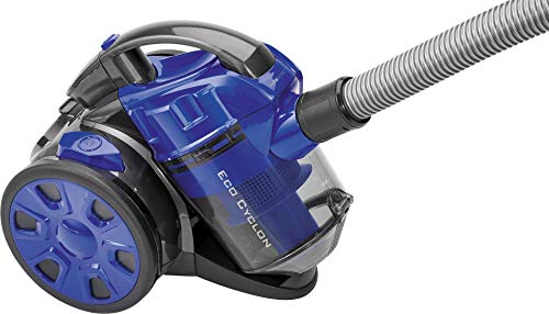 Clatronic BS 1308 Aspiradora ciclónica sin Bolsa Potente, Filtro HEPA, Tubo telescópico Metal, Cepillo Mixto y rinconera,eficiencia energética A, 700 W, Azul