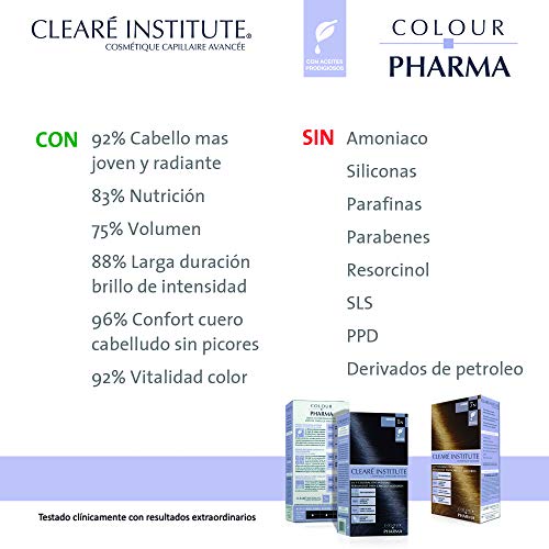 CLEARÉ INSTITUTE Colour Pharma|Tinte Sin Ppd Ni Amonicaco | Coloración Antiedad | 00% Cobertura De Canas Rebeldes, Con Serum Redensificante | | 80Ml, 10N. Rubio Platino