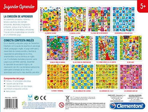 Clementoni - Conecta-Contesta Inglés Juego educativo electrónico, a partir de 7 años (65381)