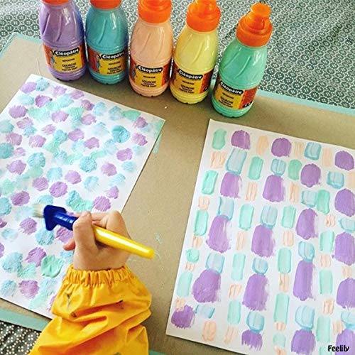 Cleopatre - PGN250x5P - Pack de 5 frascos de pintura guache, 250 ml, pastel