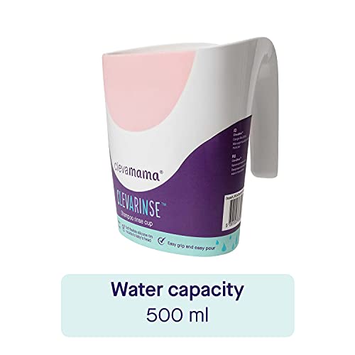 ClevaMama - ClevaRinse Recipiente De Enjuague Aclarador De Pelo Bebé Niño - 500 ml - Rosa, unisex
