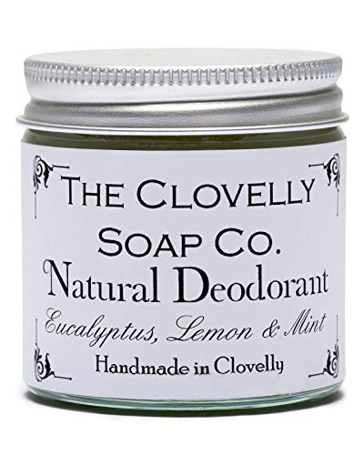 Clovelly Soap Co Bálsamo Desodorante Natural de Eucalipto Menta y Limón Tarro de Cristal 60g
