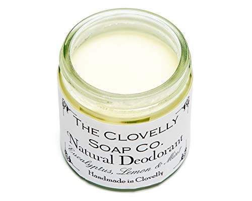 Clovelly Soap Co Bálsamo Desodorante Natural de Eucalipto Menta y Limón Tarro de Cristal 60g