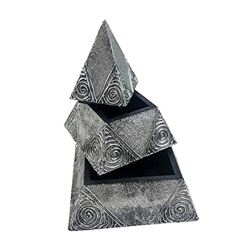 Coco Papaya - Joyero grande de 30 cm, diseño de pirámide