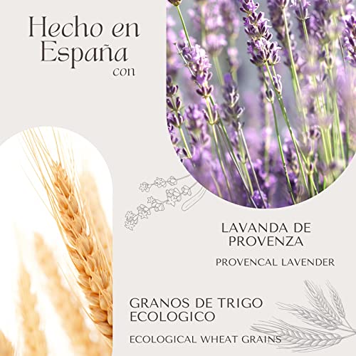 Cojín Terapeútico Para Calmar El Dolor Con Lavanda Natural Y Trigo, Retención De Frí­O Y Calor, Color Azul, 48 X 15 Cm