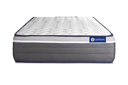 Colchón Actiflex Plus 90x190cm, Grosor: 26 cm, Muelles ensacados y Espuma viscoelástica, Muy Firme, 7 Zonas de Confort