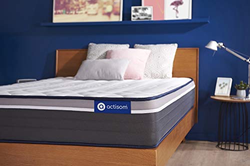 Colchón Actiflex Plus 90x190cm, Grosor: 26 cm, Muelles ensacados y Espuma viscoelástica, Muy Firme, 7 Zonas de Confort