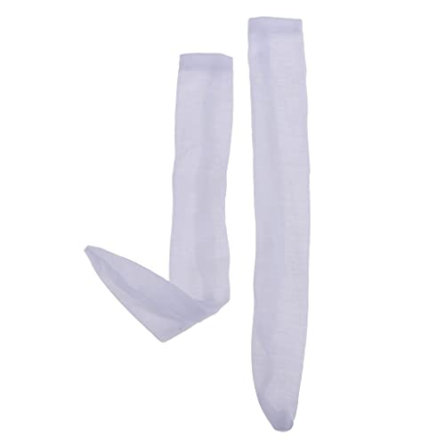 Colcolo Calcetín de Tubo de Media Media de Algodón Blanco para Muñecas Lolita de Noche BJD 1/3