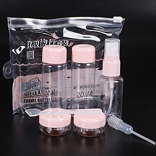 Colectsound - Contenedor portátil para almacenar lociones, Perfume, champú, Maquillaje, Botella de Viaje, cosméticos, Color Rosa