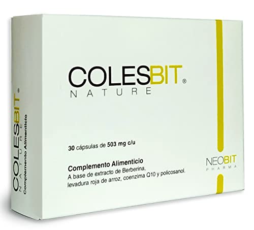 COLESBIT. Reduce y Controla el Colesterol y Triglicéridos / Levadura de Arroz Rojo + Berberina + Coenzimas Q10 / Reduce el Riesgo Cardiovascular/ 30 caps.