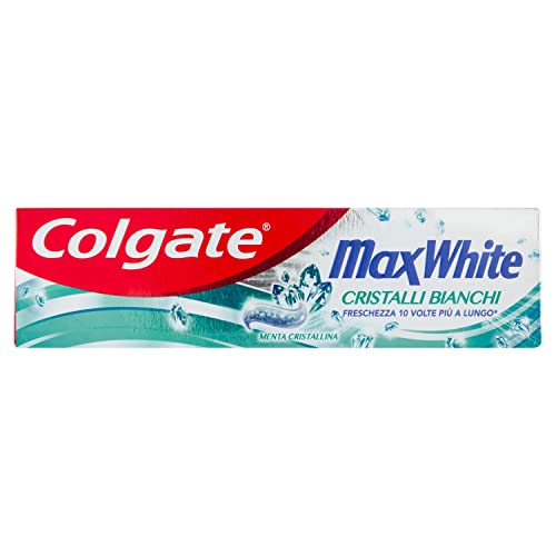 Colgate - Dentífrico Max White cristales blancos, 75 ml