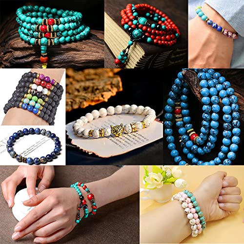 Collar de piedra natural turquesa mar sedimento jaspe cáscara libre imperial perlas para la fabricación de joyas-Naranja imperial_12mm 29 a 30pcs