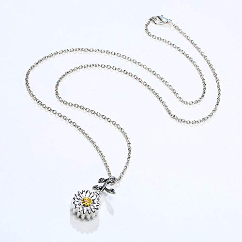 Collares Colgante Joyas Lindo Colgante De Margarita para Mujer Urna De Cremación Conmemorativa Ashesvial Difusor De Perfume Collar De Crisantemo Regalo Significativo