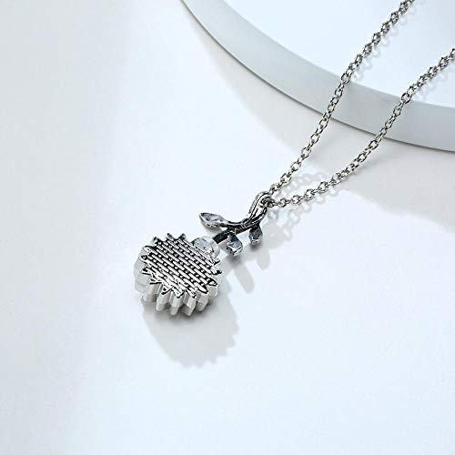 Collares Colgante Joyas Lindo Colgante De Margarita para Mujer Urna De Cremación Conmemorativa Ashesvial Difusor De Perfume Collar De Crisantemo Regalo Significativo