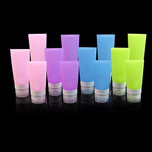 collectsound - Botella de Viaje de Silicona vacía para champú o Tubo de cosméticos portátil, Rosa, 80 ML