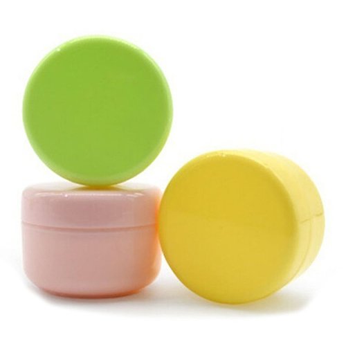 collectsound Juego de 5 tarros de maquillaje vacíos para viajes, crema, loción, cosméticos, color rosa 20