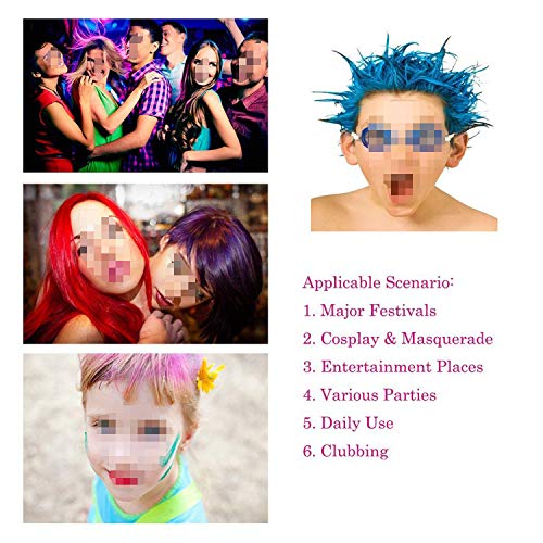 Coloración del cabello Cera Desechable Peinado mate instantáneo Crema de barro Pomadas para el cabello para niños Hombres Mujeres Cosplay Cosplay Discoteca Mascarada Transformación (Azul)