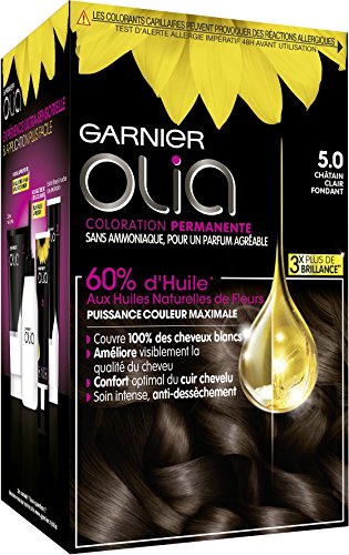 Coloración permanente Garnier-Olia a base de aceite, sin amoníaco, color castaño