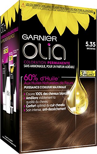 Coloración permanente Garnier-Olia a base de aceite, sin amoníaco, color castaño