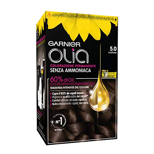 Coloración permanente y decoloración Garnier Olia 5.0 Castano