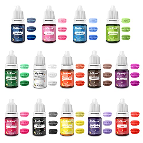 Colorante alimentario 14*6ml, Colorante Alimentario Alta Concentración Liquid Set para Colorear los Bebidas Pasteles Galletas Macaron Fondant
