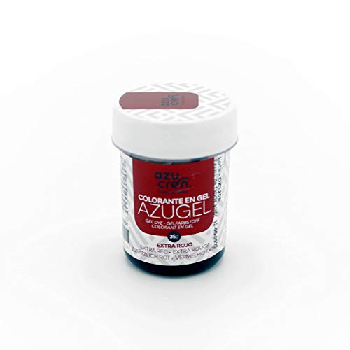 Colorante Alimentario en Gel - Ideal para Repostería (fondant, buttercream, bizcochos...) - 35 Gramos (Extra Rojo)