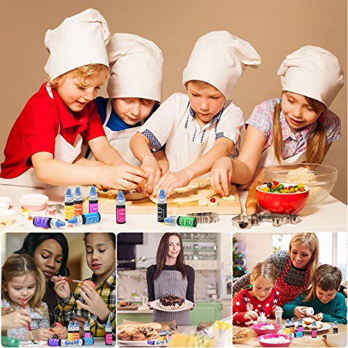 Colorante Alimentario liquido 8 Colores Colorante Comestible Alto Concentrado para Colorear Reposteria Pasteles Macaron Galletas Rosquillas