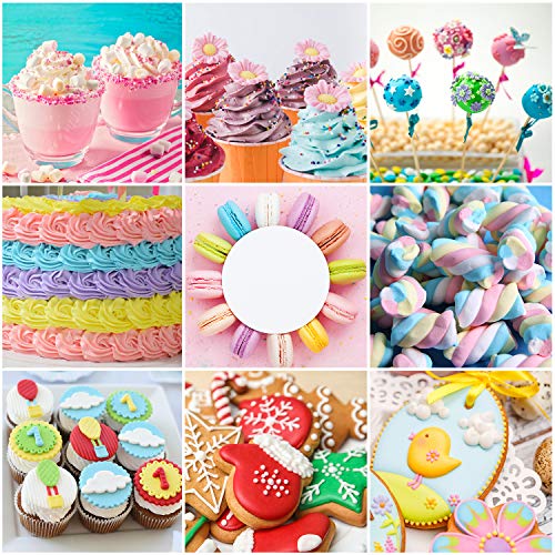 Colorante Alimentario Reposteria Set 12pcs, Abree Food Coloring Alta Concentración Colorante Comestible Liquido para Colorear Bebidas Pasteles Helados