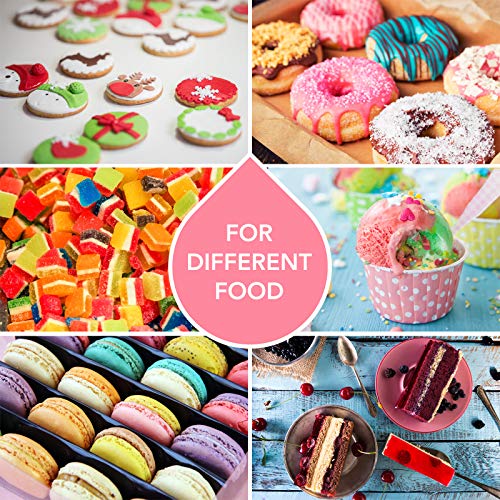 Colorante Alimentario Reposteria Set 12pcs, Abree Food Coloring Alta Concentración Colorante Comestible Liquido para Colorear Bebidas Pasteles Helados