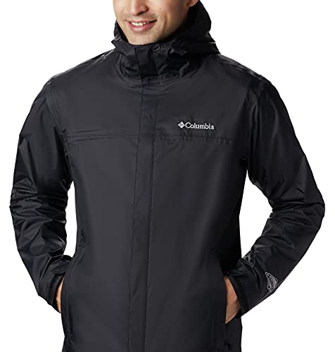 Columbia Watertight II Jacket Chaqueta para Lluvia, Negro, 3XL Largo para Hombre