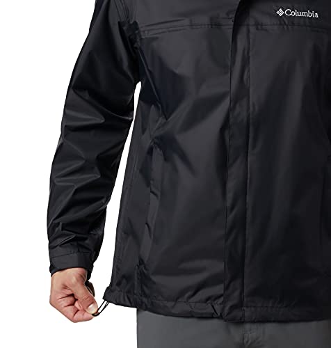 Columbia Watertight II Jacket Chubasquero, Negro, XL Largo para Hombre