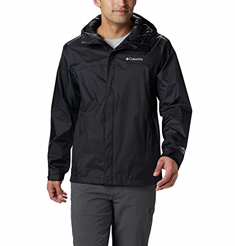 Columbia Watertight II Jacket Chubasquero, Negro, XL Largo para Hombre