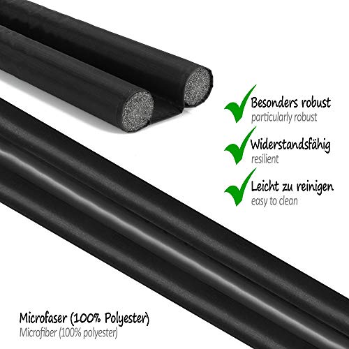 com-four® 3X tapón de Tiro para la Puerta - Junta Inferior de la Puerta - tapón de Tiro con Doble Junta - protección contra Corrientes de Aire y Ruido - 86 cm (003 Piezas)