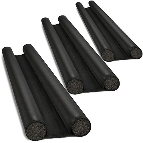 com-four® 3X tapón de Tiro para la Puerta - Junta Inferior de la Puerta - tapón de Tiro con Doble Junta - protección contra Corrientes de Aire y Ruido - 86 cm (003 Piezas)