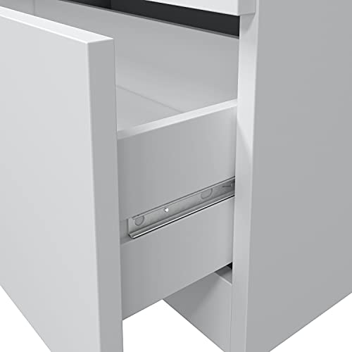 Comoda 3 Cajones, Dormitorio, Modelo LowCost, Acabado en Color Blanco Artik, Medidas: 77 cm (Ancho) x 80 cm (Alto) x 38 cm (Fondo)