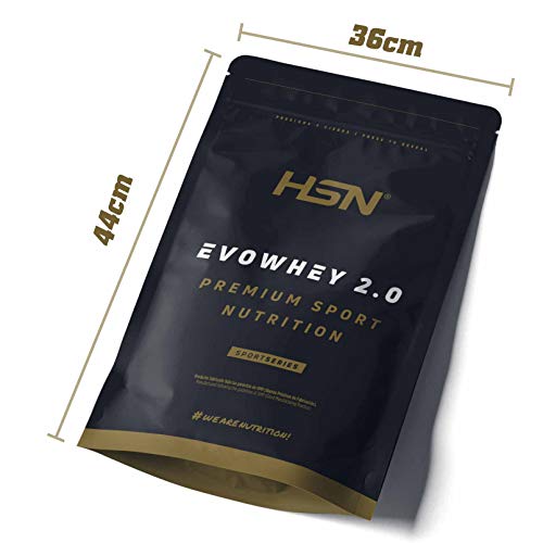 Concentrado de Proteína de Suero de HSN Evowhey Protein 2.0 | Sabor Fresa Banana 2 Kg = 67 Tomas por Envase | Batido Proteínas Whey para Ganar Masa Muscular | Rico en BCAAs y Glutamina