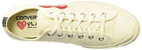 Converse Taylor Chuck 70 CDG Play, Zapatillas Unisex Adulto, Multicolor (Milk/White/High Risk Red 106), 40 EU