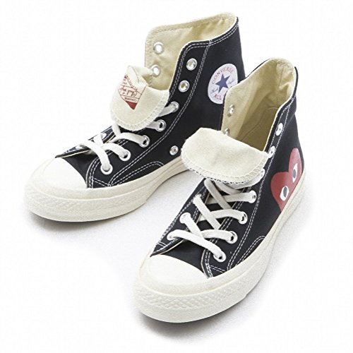 Converse Taylor Chuck 70 CDG Play, Zapatillas Unisex Adulto, Negro (Black/White/High Risk Red 008), 39 EU