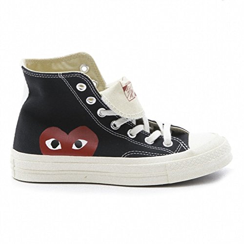 Converse Taylor Chuck 70 CDG Play, Zapatillas Unisex Adulto, Negro (Black/White/High Risk Red 008), 39 EU