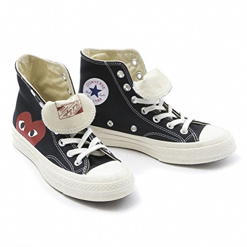 Converse Taylor Chuck 70 CDG Play, Zapatillas Unisex Adulto, Negro (Black/White/High Risk Red 008), 39 EU