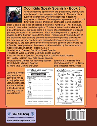 Cool Kids Speak Spanish - Book 3: Enjoyable activity sheets, word searches and colouring pages in Spanish for children of all ages
