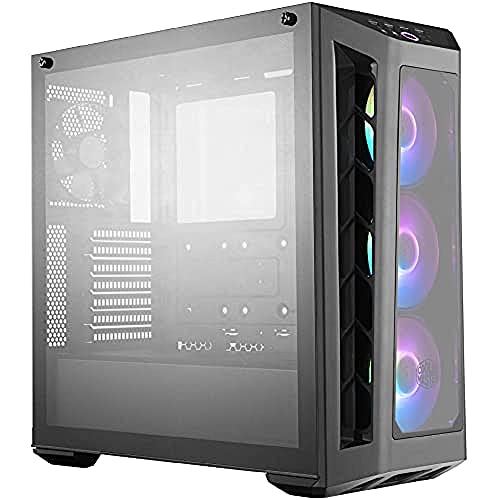 Cooler Master MasterBox MB530P ARGB Caja PC ATX con 3 Paneles Cristal Templado, 3 x 120 mm Ventiladores Preinstalados, Configuraciones Flujo de Aire Flexible