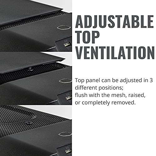 Cooler Master MasterCase SL600M Black Edition - Chasis Aluminio para Ordenador con Flujo Aire Vertical, Panel Lateral Cristal Templado, Iluminación Sensor Proximidad y Compatibilidad Hardware Superior
