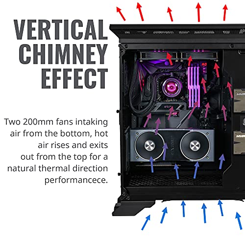 Cooler Master MasterCase SL600M Black Edition - Chasis Aluminio para Ordenador con Flujo Aire Vertical, Panel Lateral Cristal Templado, Iluminación Sensor Proximidad y Compatibilidad Hardware Superior