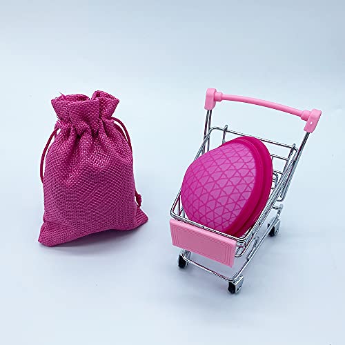 Copa Menstrual Plana de Silicona Suave Flexible Duradera y Reutilizable de Grado Medicinal - Kit de Higiene Personal Femenino - Incluye 1 Disco Extrafino con Cepillo Limpiador