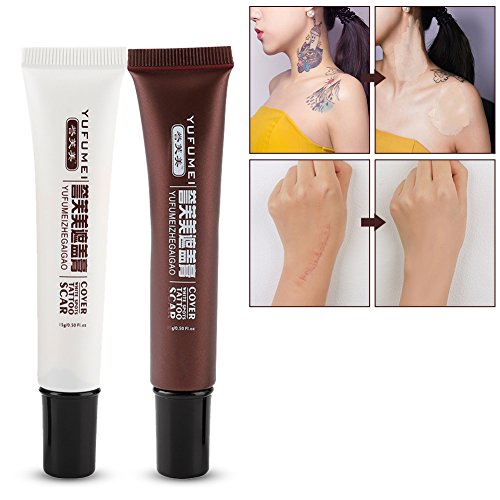 Corrector de tatuaje, corrector de cobertura completa, corrector profesional resistente al agua, para puntos de conducción, juego de funda de maquillaje, para cubrir tatuajes, acnes, ojos negros, marc